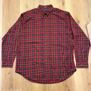 Hathaway Sport Imperial Twill Plaid Button Down Shirt Mens XL Cotton